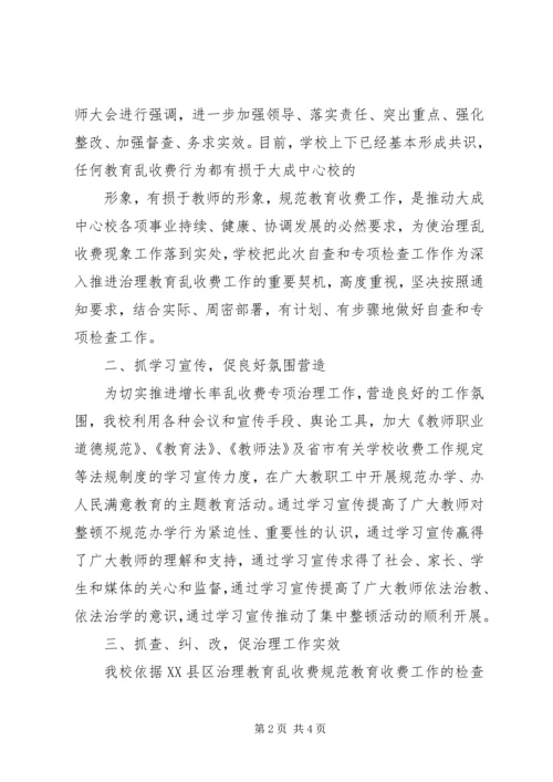 学校教育收费自查自纠报告.docx