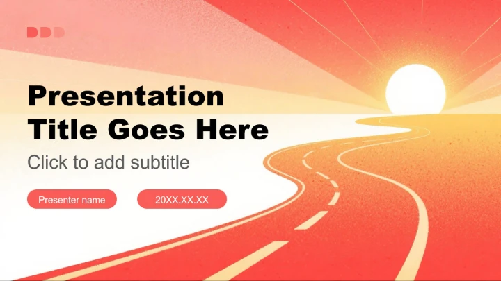 红色插画风大学生职业规划PPT主题模板