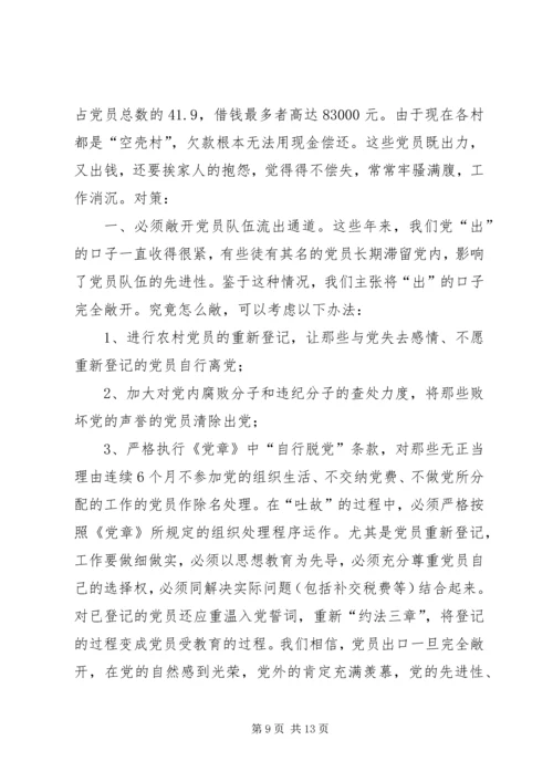 对X乡党员队伍状况的调查与思考 (2).docx