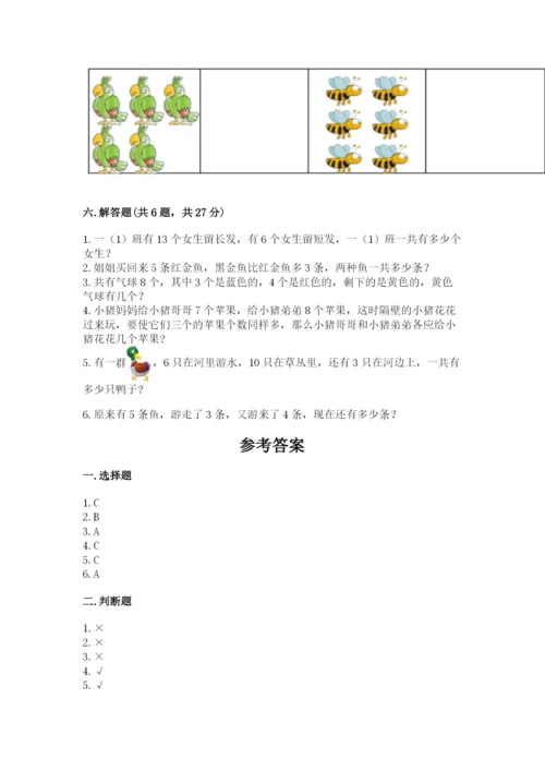 小学一年级上册数学期末测试卷（易错题）word版.docx