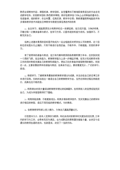 高校青年教师职业生涯规划