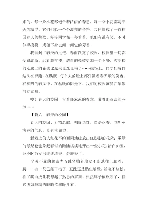 春天的校园作文大全.docx