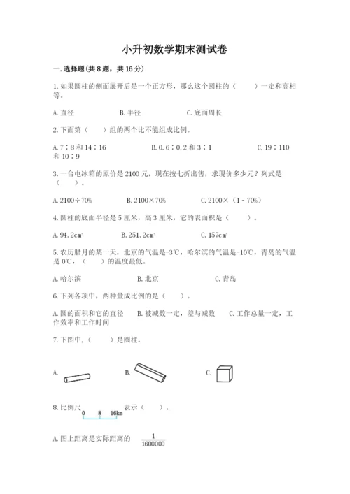 小升初数学期末测试卷【轻巧夺冠】.docx