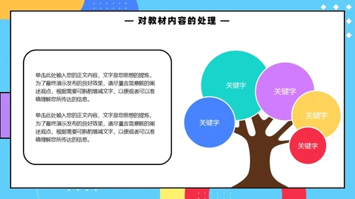 彩色孟菲斯卡通风幼儿园说课教师说课通用PPT模板孟菲斯风格