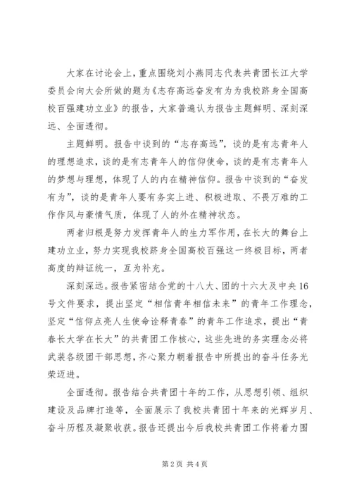 团代会、学代会代表团小组讨论汇报材料 (4).docx