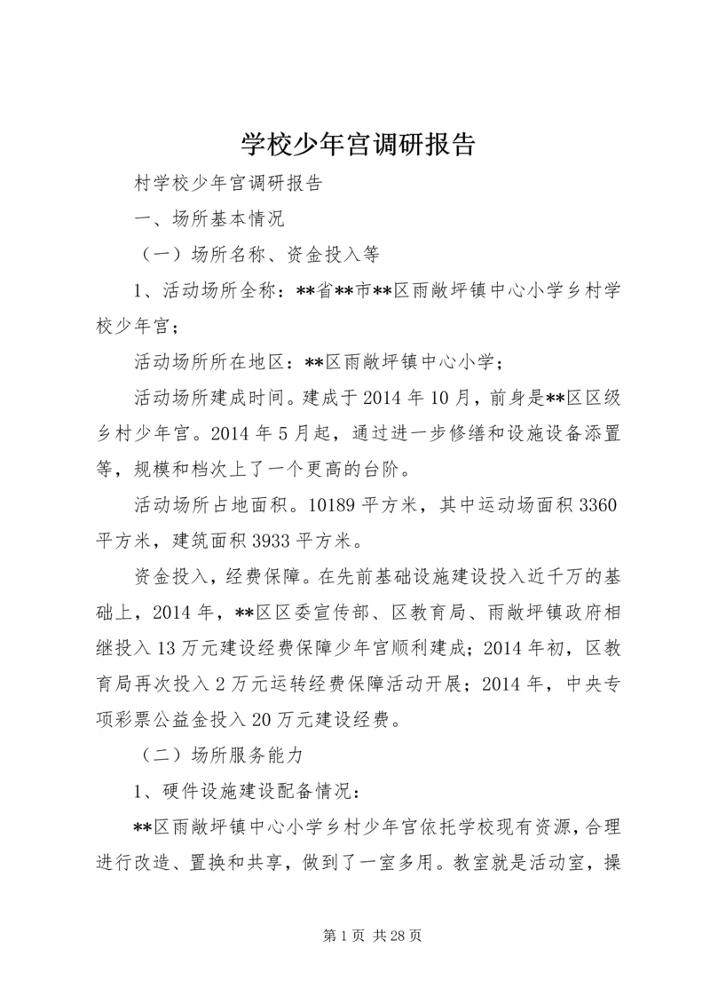 学校少年宫调研报告.docx