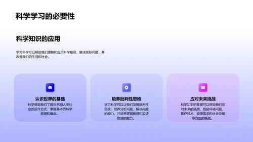 科学学习的重要性PPT模板