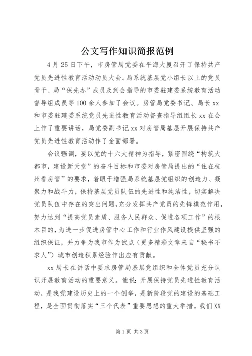 公文写作知识简报范例 (2).docx