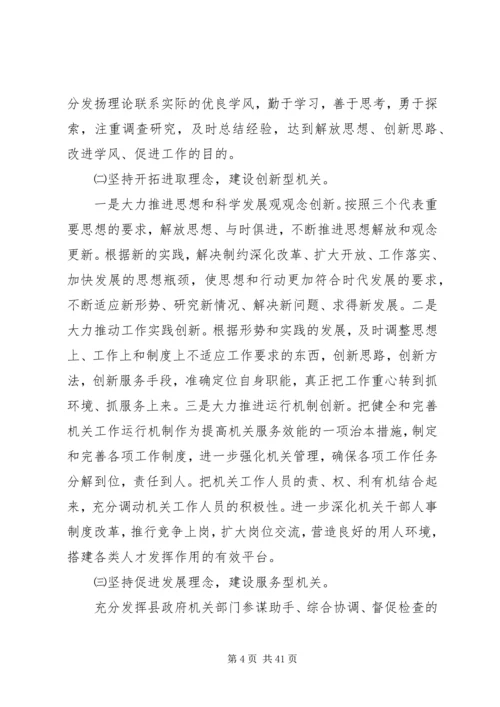 第一篇：20XX年政府办公室创建文明单位的自查报告.docx