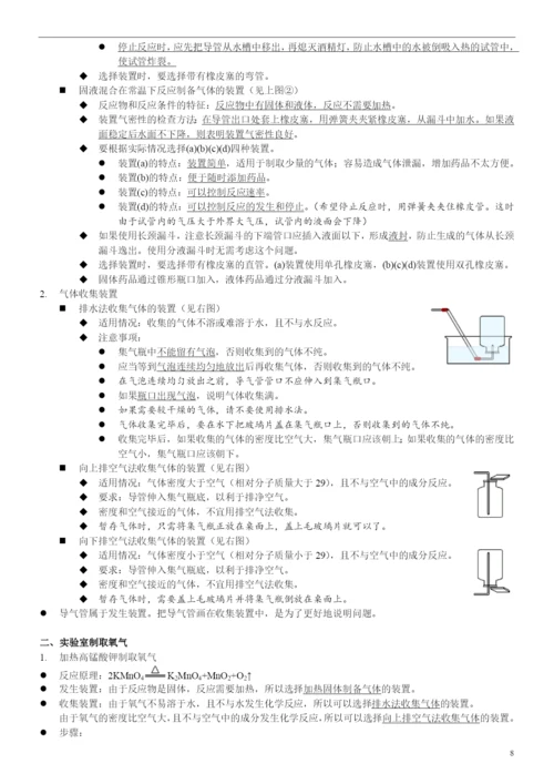 人教版九年级化学知识点总结大全.docx
