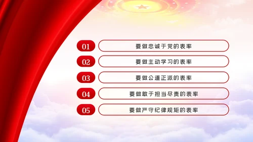 争当五个表率全面从严治党做合格党员PPT