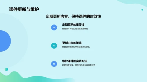绿色插画风教学课件PPT模板