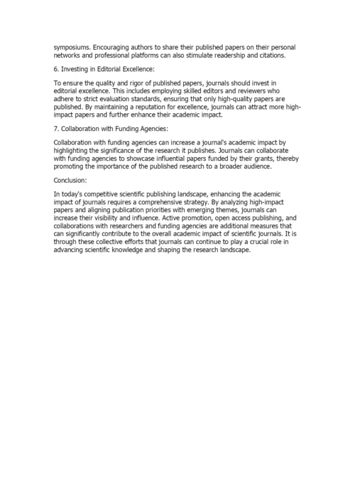 基于高被引论文分析的科技期刊学术影响力提升措施.docx