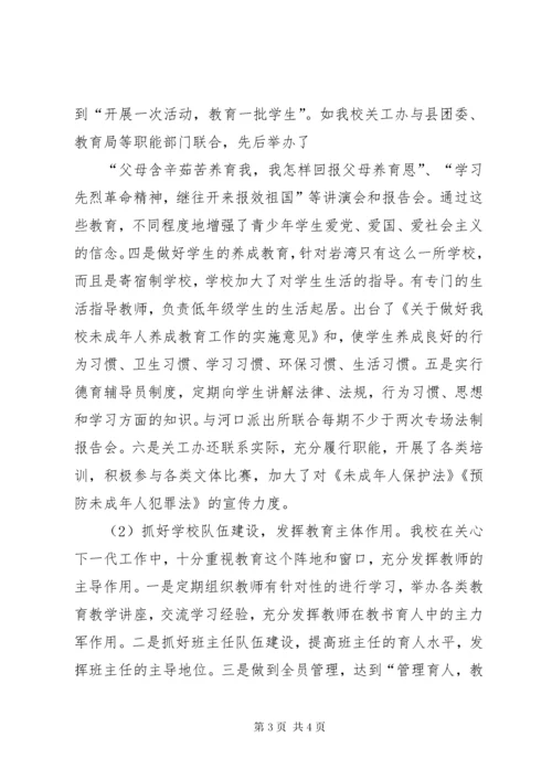 中小学关心下一代工作先进集体事迹材料.docx