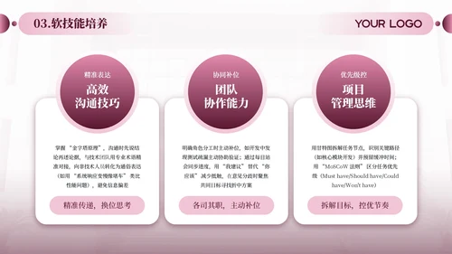 粉色商务风职业发展规划通用PPT模板