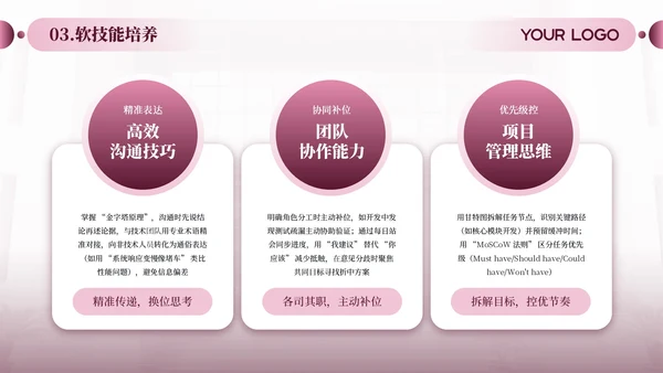 粉色商务风职业发展规划通用PPT模板