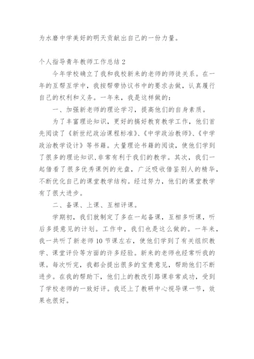 个人指导青年教师工作总结.docx