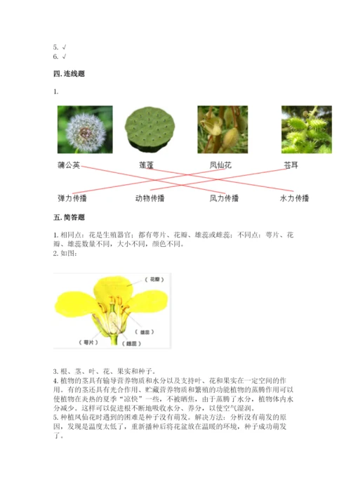 科学四年级下册第一单元《植物的生长变化》测试卷推荐.docx