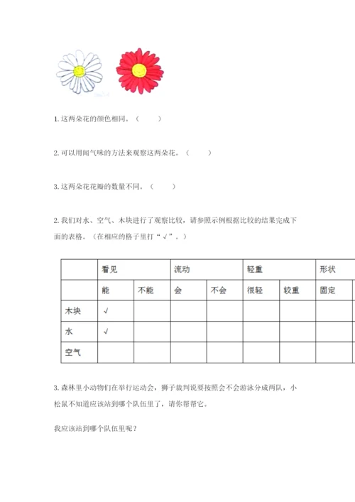 教科版一年级下册科学期末测试卷附答案（精练）.docx