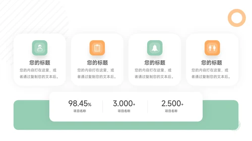 橙绿简洁人力资源工作总结PPT模板