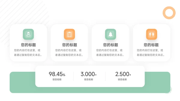 橙绿简洁人力资源工作总结PPT模板