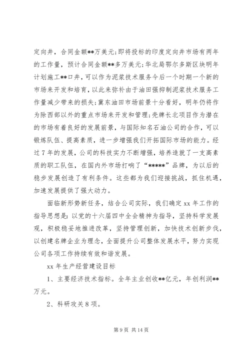 在石油公司职工代表大会上的工作报告.docx