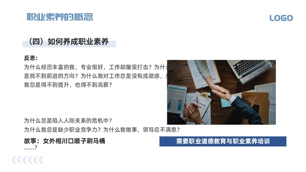 蓝色简约职业道德与职业素养PPT模板宣传PPT动态PPT