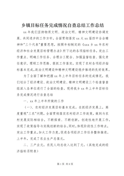 乡镇目标任务完成情况自查总结工作总结.docx