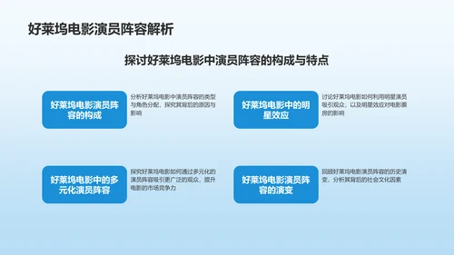 蓝色渐变电影介绍PPT模板