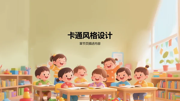 黄色卡通风教学课件PPT模板