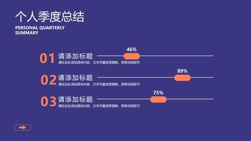 蓝色微立体个人总结汇报PPT模板