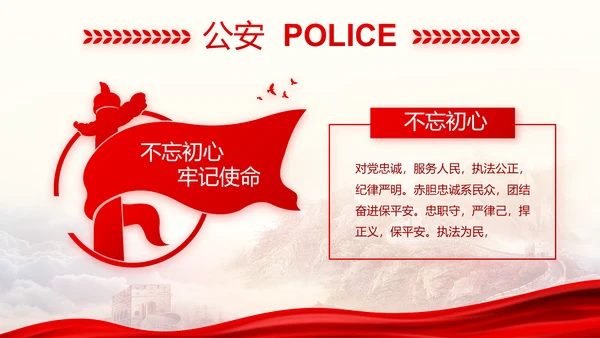 忠诚铸警魂护航新征程八一军事部队PPT模板