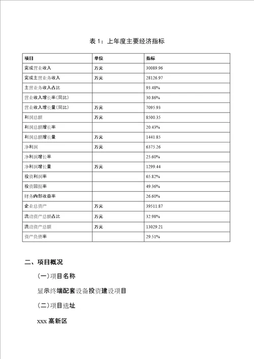 年产840万台显示终端配套设备项目可行性研究报告