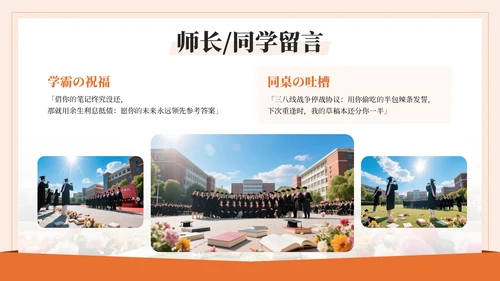 橙色系毕业季PPT模版