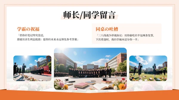 橙色系毕业季PPT模版