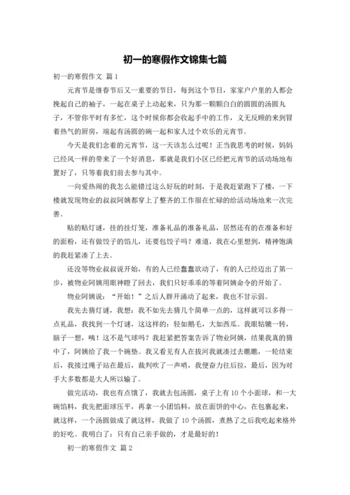 初一的寒假作文锦集七篇.docx