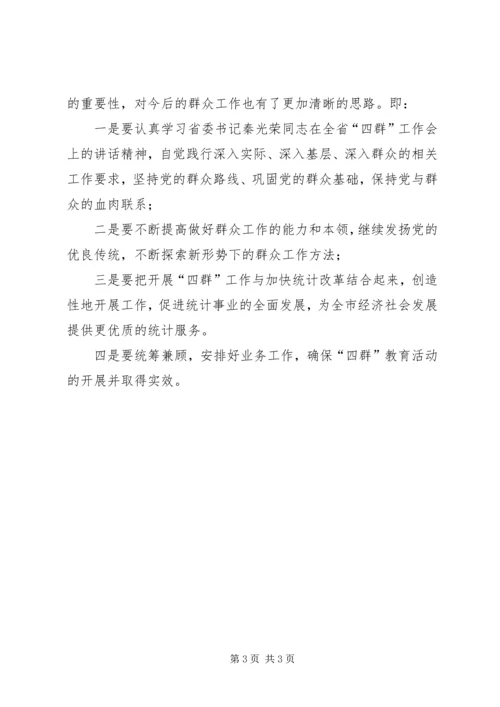 统计局“四群”教育心得体会.docx
