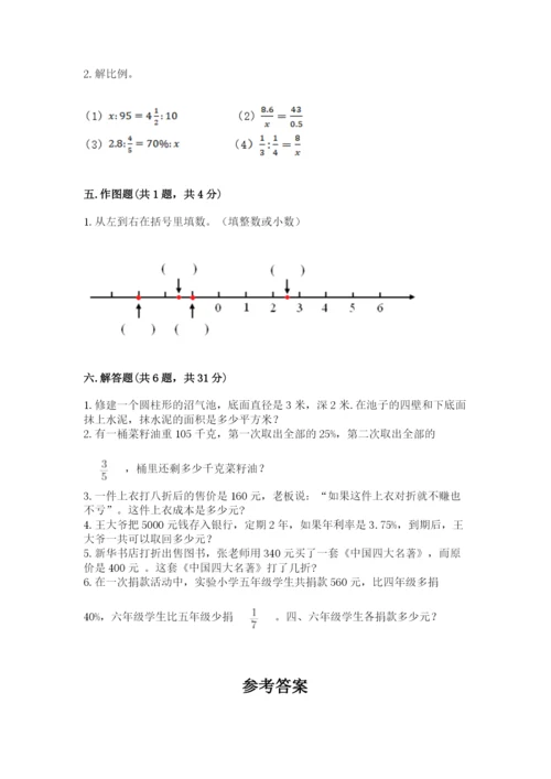 小学六年级下册数学期末卷1套.docx