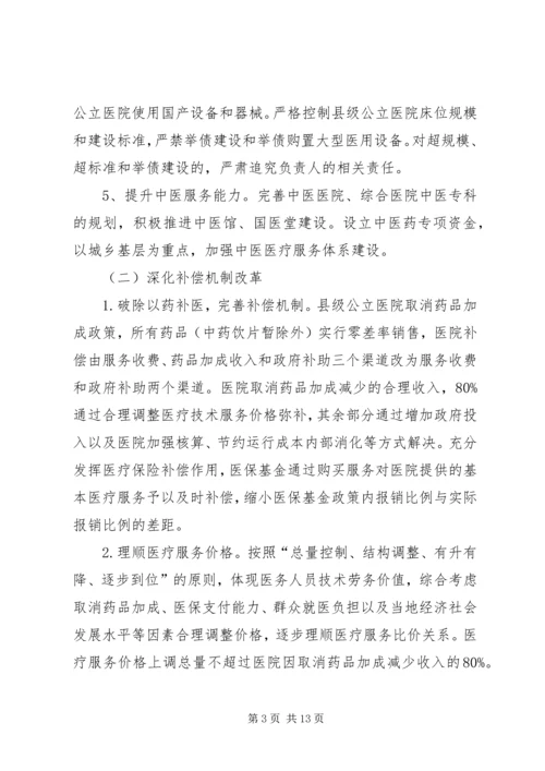 长沙级公立医院综合改革实施方案.docx