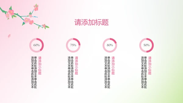 简约粉绿渐变风桃花古诗鉴赏课件设计