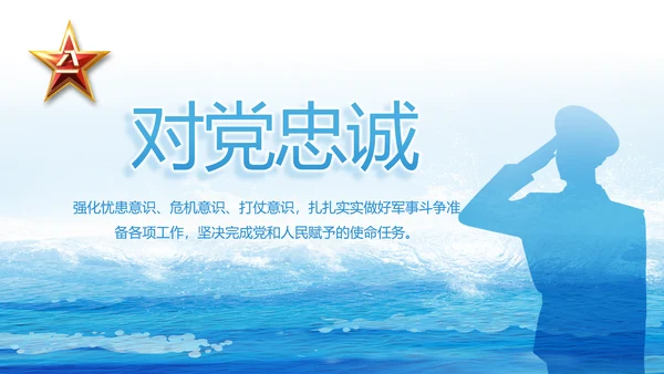 蓝色海警部队工作汇报动态PPT