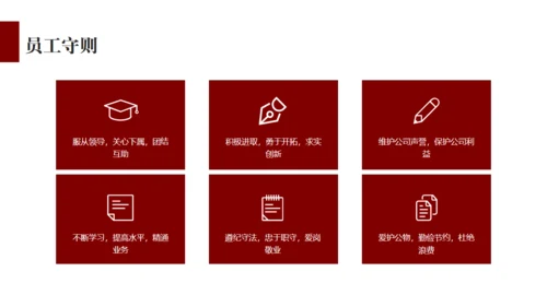 企业管理基础知识深红色通用PPT模板