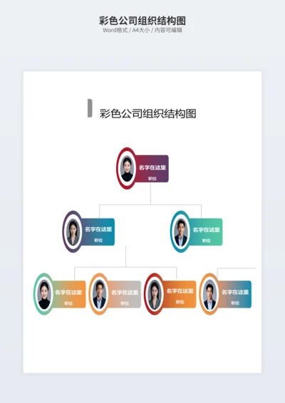彩色公司组织结构图