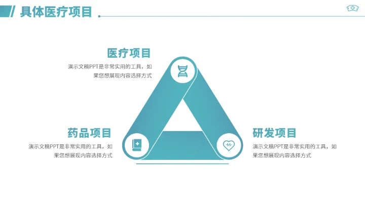 青绿色医学医疗工作汇报PPT模板