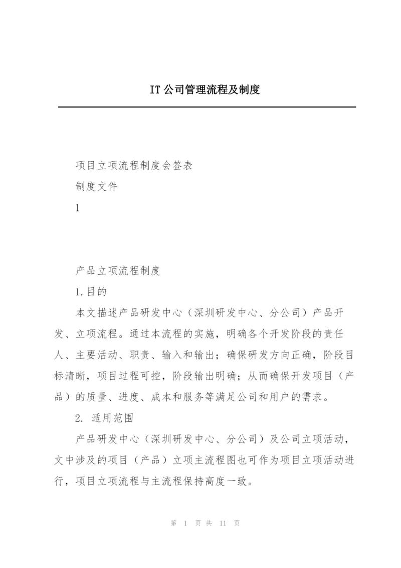 IT公司管理流程及制度.docx