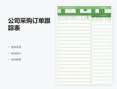 公司采购订单跟踪表