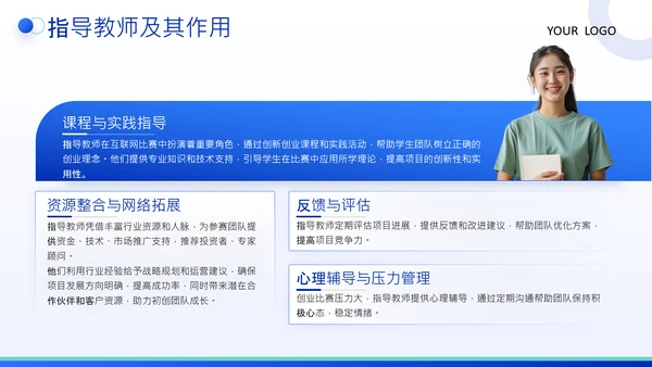 蓝色商务风互联网比赛创业计划书PPT