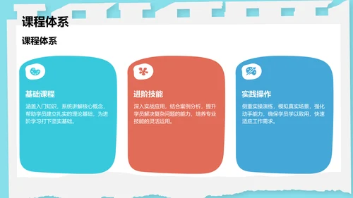 蓝色卡通风教育培训PPT模板