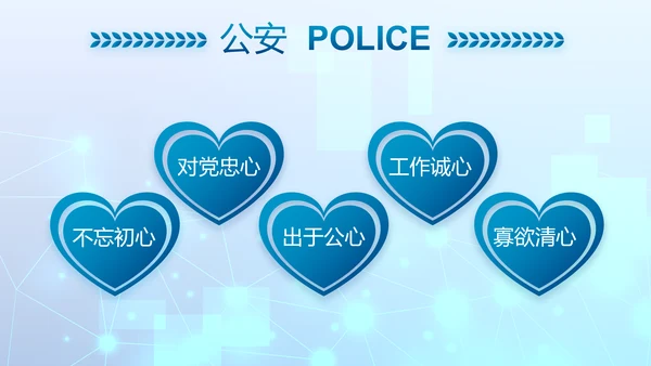 大气科技公安警察特警武警网络民警PPT模板