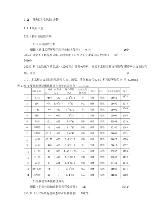 万吨丙烷脱氢制丙烯及下游加工项目风险评价